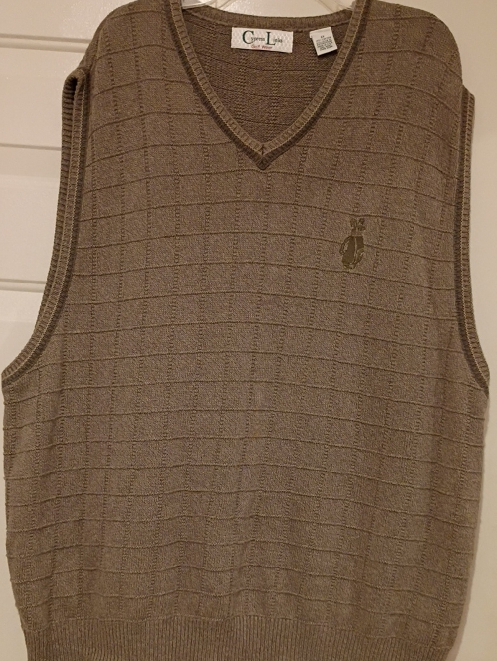 Cypress Lane Olive Green V-Neck Sweater Vest